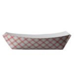 #500 RED PLAID TRAY 4/125 (SQP) -(500/Case)