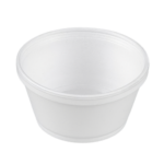 Dart 8SJ20 8 oz Squat Foam Container (1000/case)