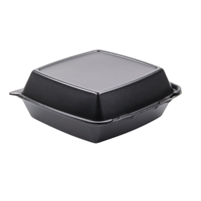 Dart Foam Container Black 85HT1 1-Compt (200/Case)