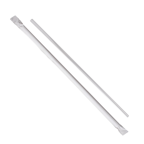 Jumbo Wrapped Clear Straw 500/box