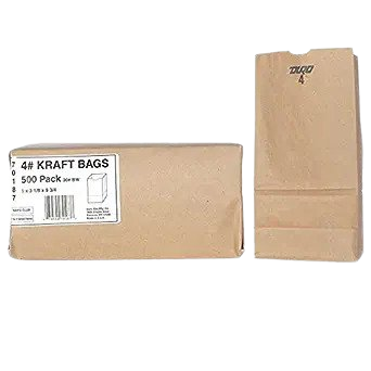 Kraft Paper Bag # 4 (500/Case)